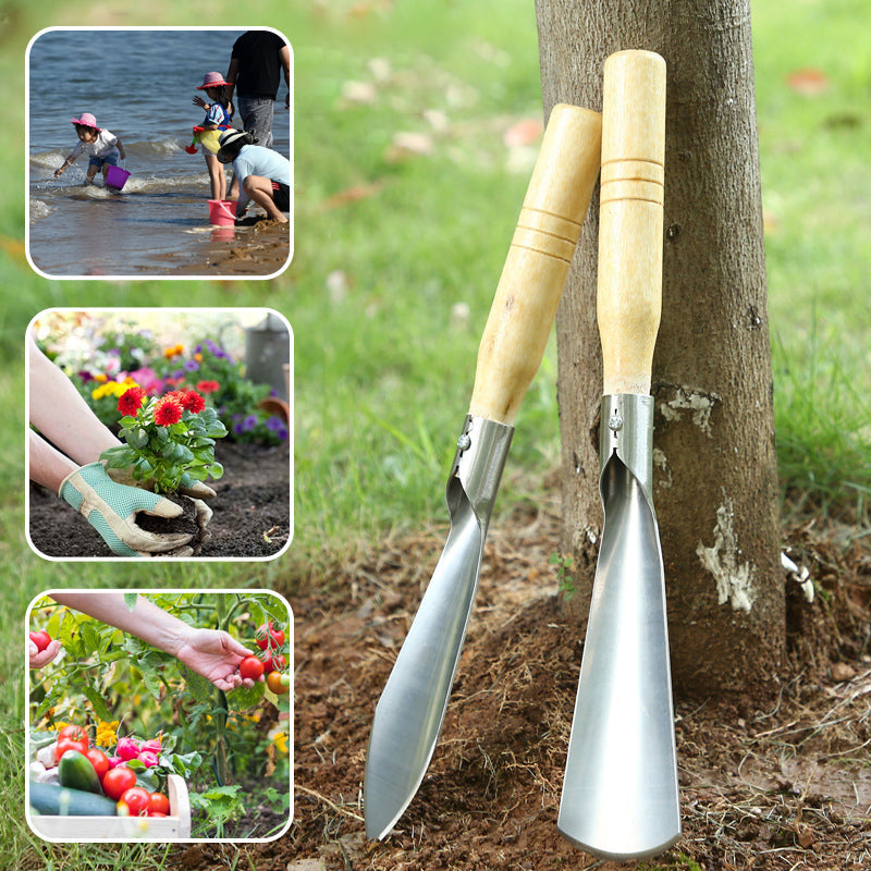 Gartenspaten Edelstahl - Ergonomische Handschaufel für präzises Graben