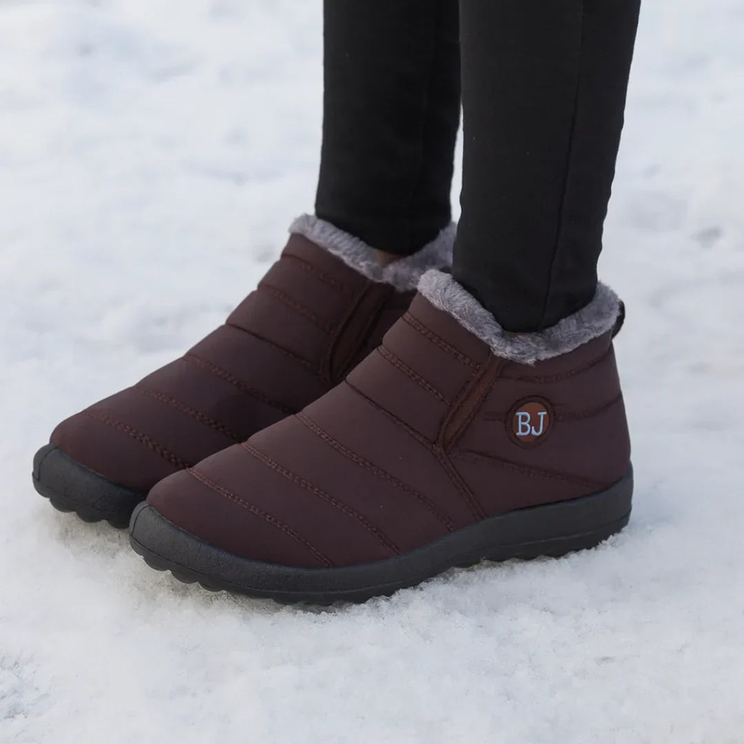 Damen Winterstiefel wasserabweisend mit Plüschfutter und Antirutschsohle