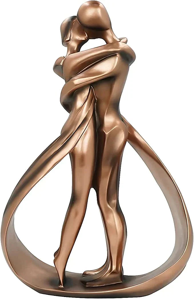 Bronze Skulptur Zwei Figuren - Deko Figur für Wohnzimmer