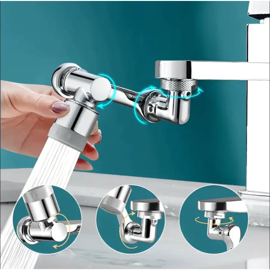 Flexibler Wasserhahn-Aufsatz mit 1080° Rotation & 4-fach Filter