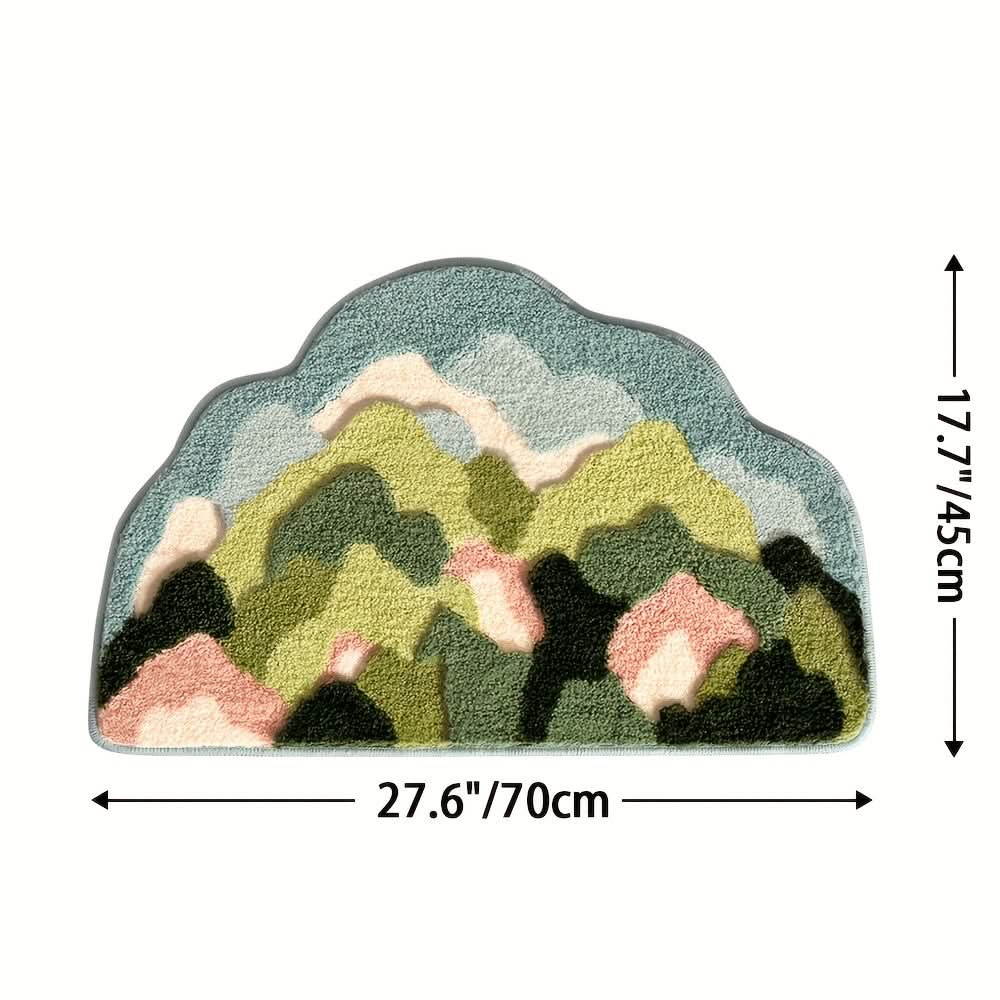 Absorbierende Badmatte mit Blumenmuster – rutschfest & weich