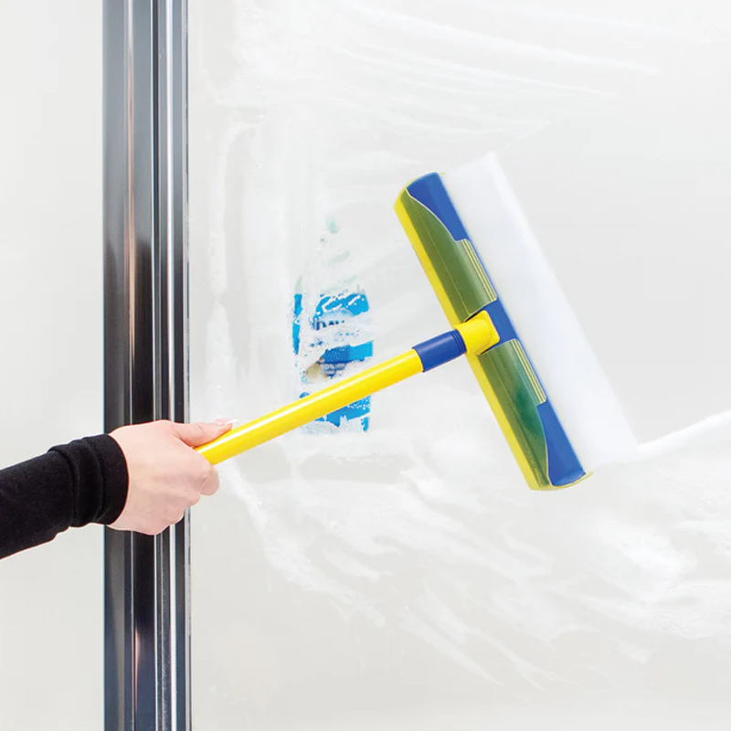 Silikonabzieher Glasreiniger Set – Streifenfrei für Fenster & Spiegel