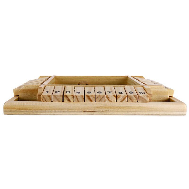 Shut The Box Würfelspiel aus Holz für Kinder und Familien