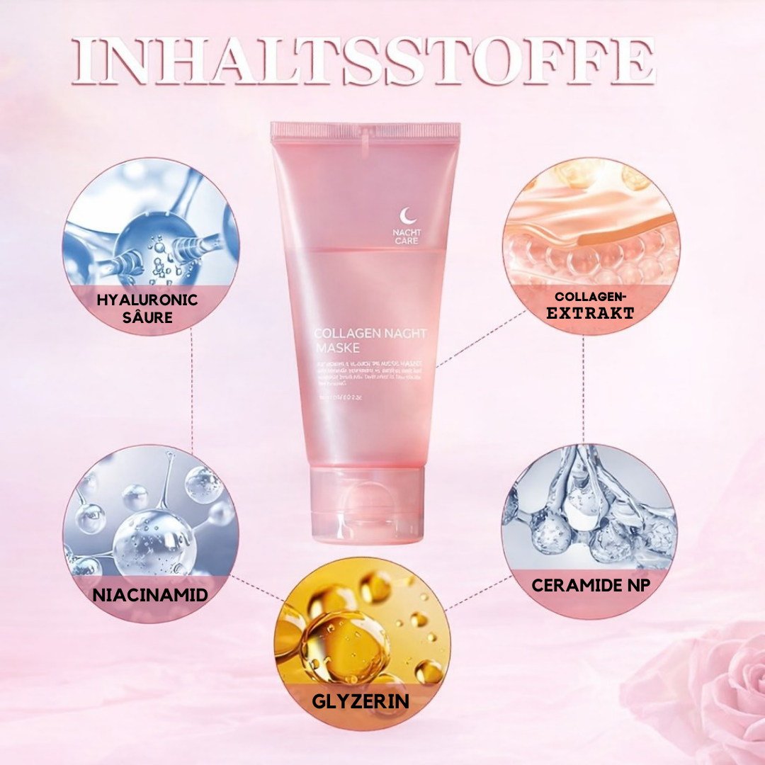 Hydrogel Nachtmaske mit Kollagen und Hyaluronsäure - Gesichtsmaske