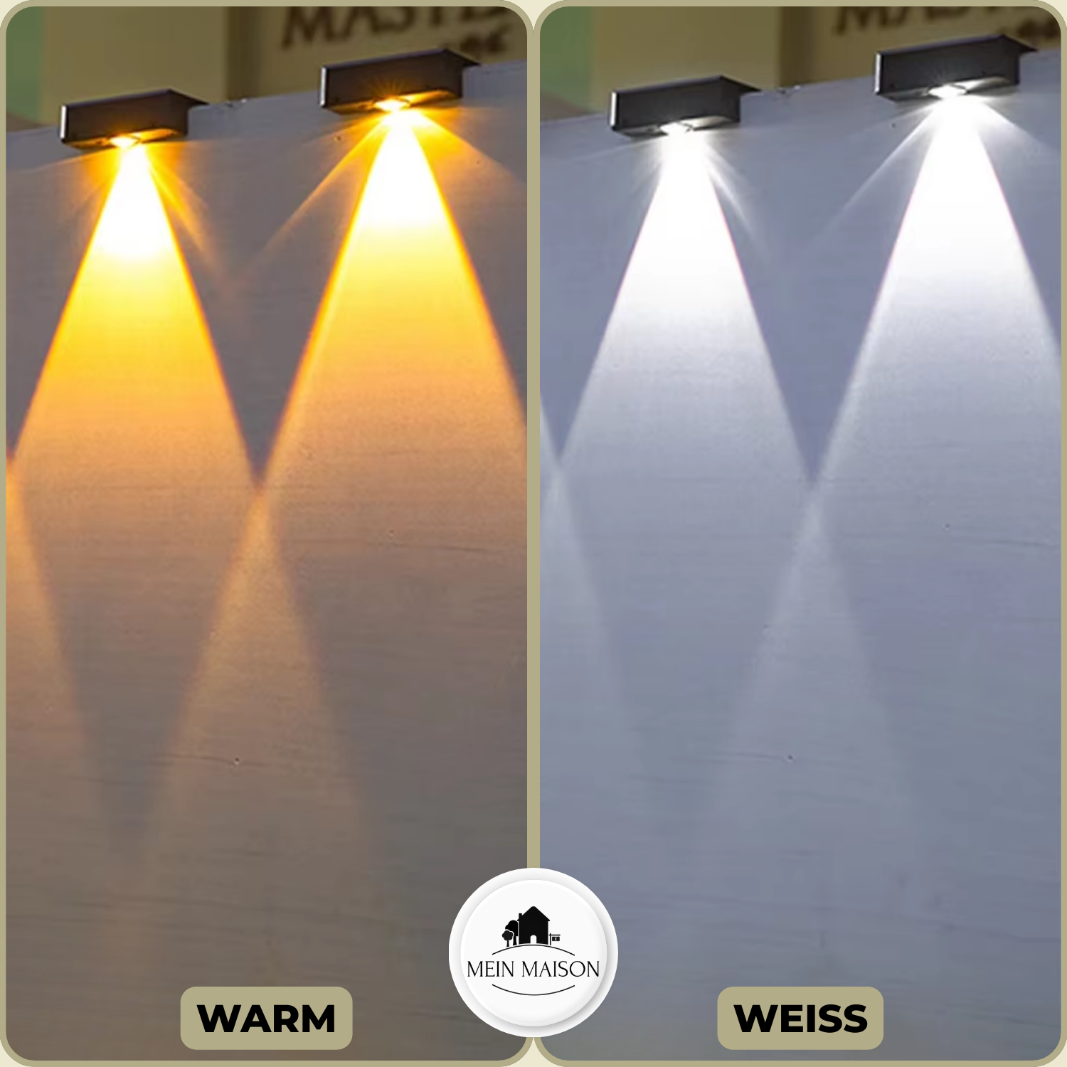Solar Gartenleuchte mit Farbwechsel und warmweißem Licht IP65