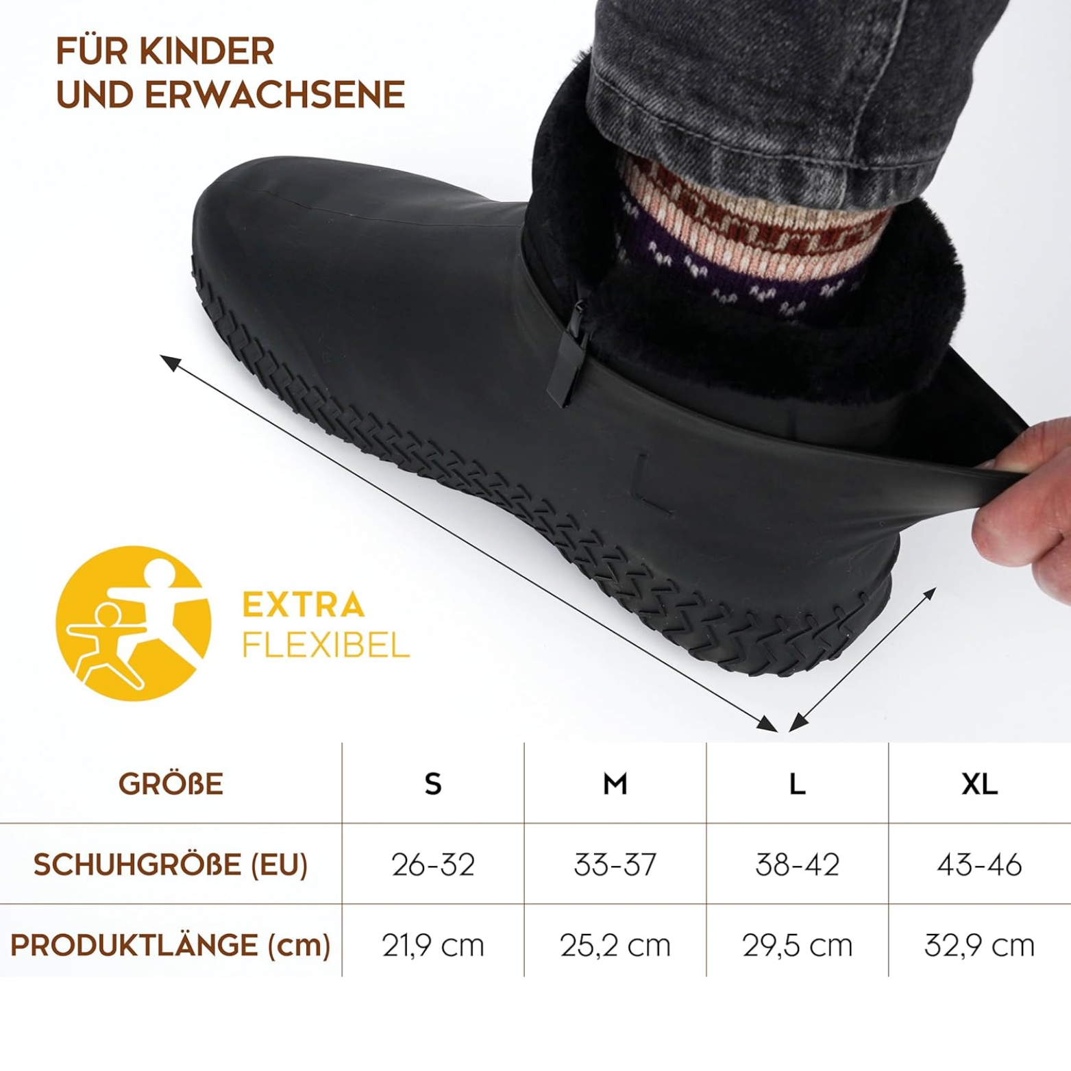 Wasserdichte Silikon-Überschuhe – Rutschfest & Faltbar für die ganze Familie