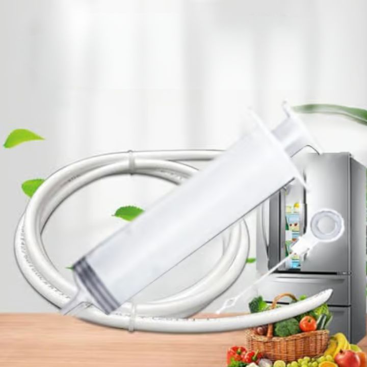 Kühlschrank Ablaufreiniger Set - Flexible Bürste mit Sprühfunktion