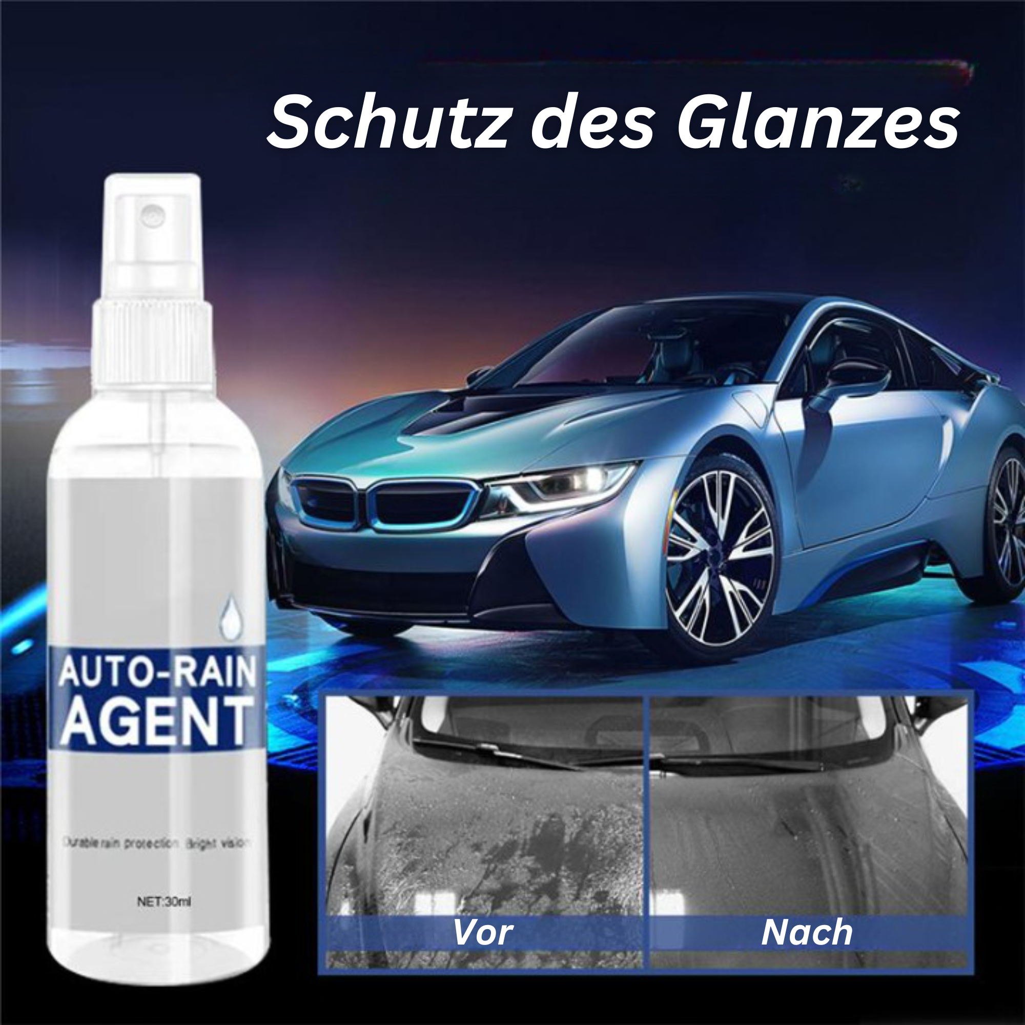 Nano Scheibenversiegelung – Regenabweiser & Antibeschlag für Glas