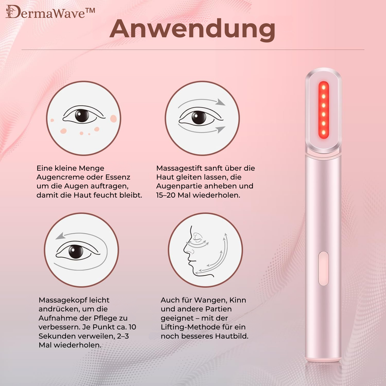 Lichttherapie Gerät für Gesichtspflege - 4-in-1 LED Hautpflege