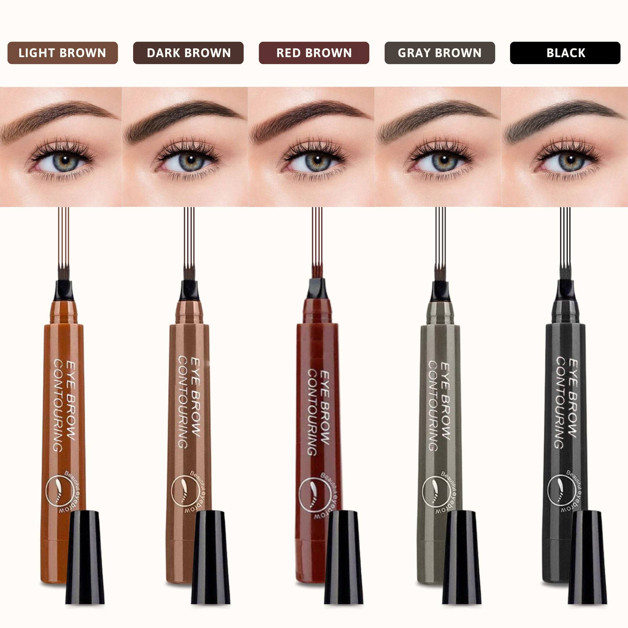 Augenbrauenstift wasserfest - Microblading Stift für natürliche Brauen