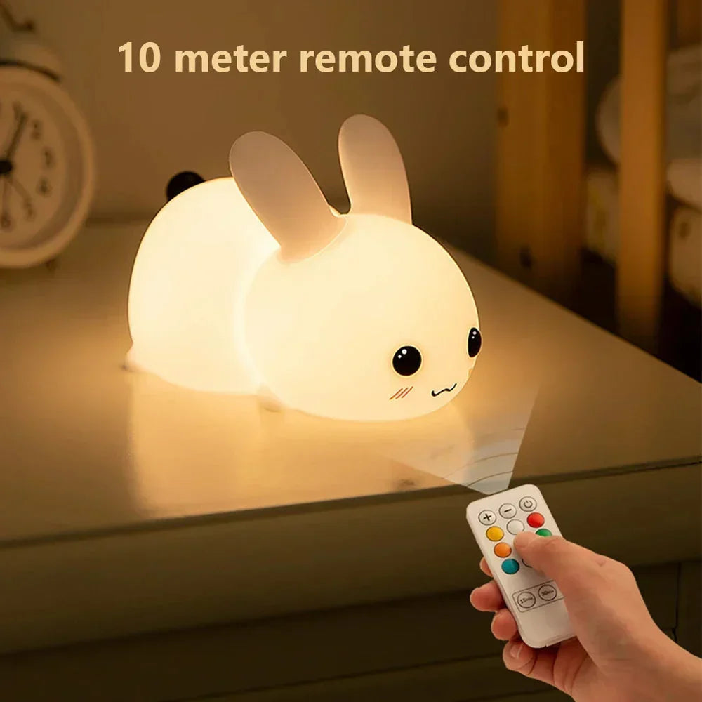 Hasen Nachtlicht mit Farbwechsel LED und Fernbedienung