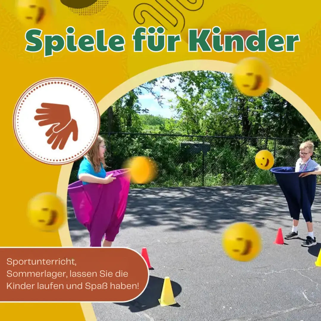 Fanghosen Spiel mit Bällen - Lustiges Bewegungsspiel für Familien