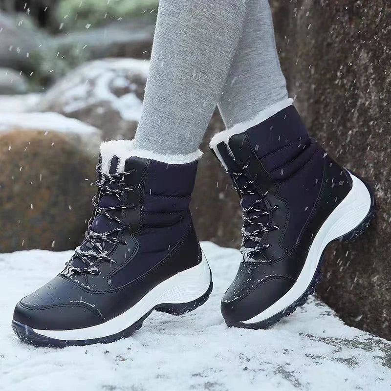 Gefütterte Winterstiefel mit Schnürung – warm bis -40 °C