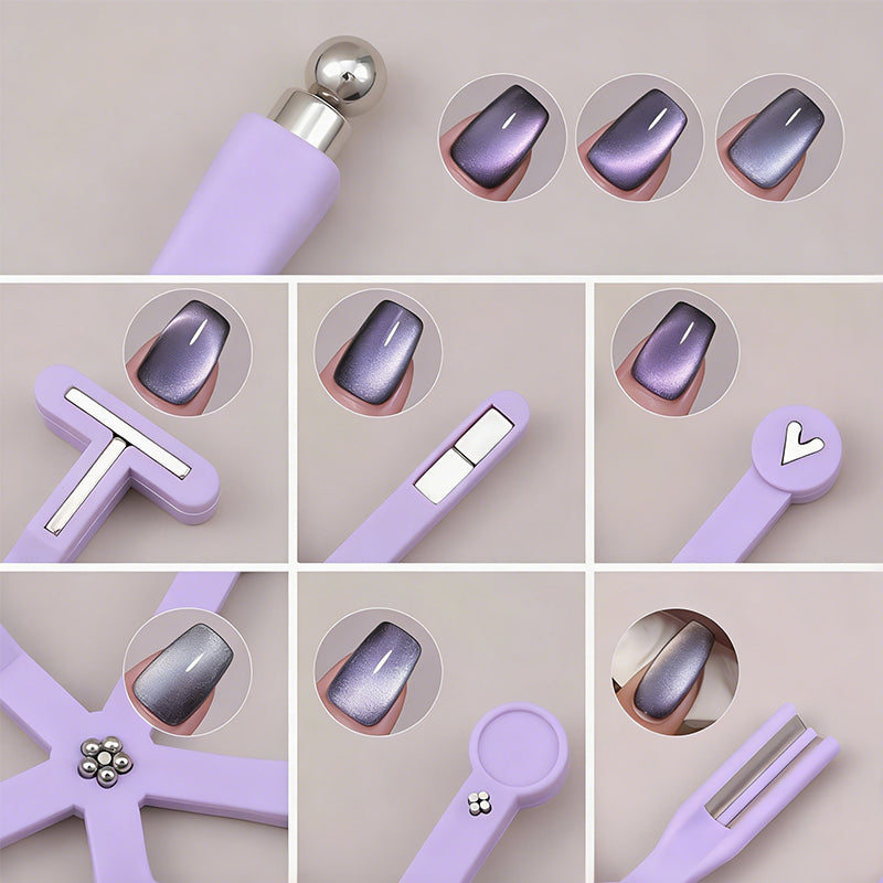 Magnetisches Nail Art Werkzeug für Cat-Eye Effekte - 8 Magnetköpfe