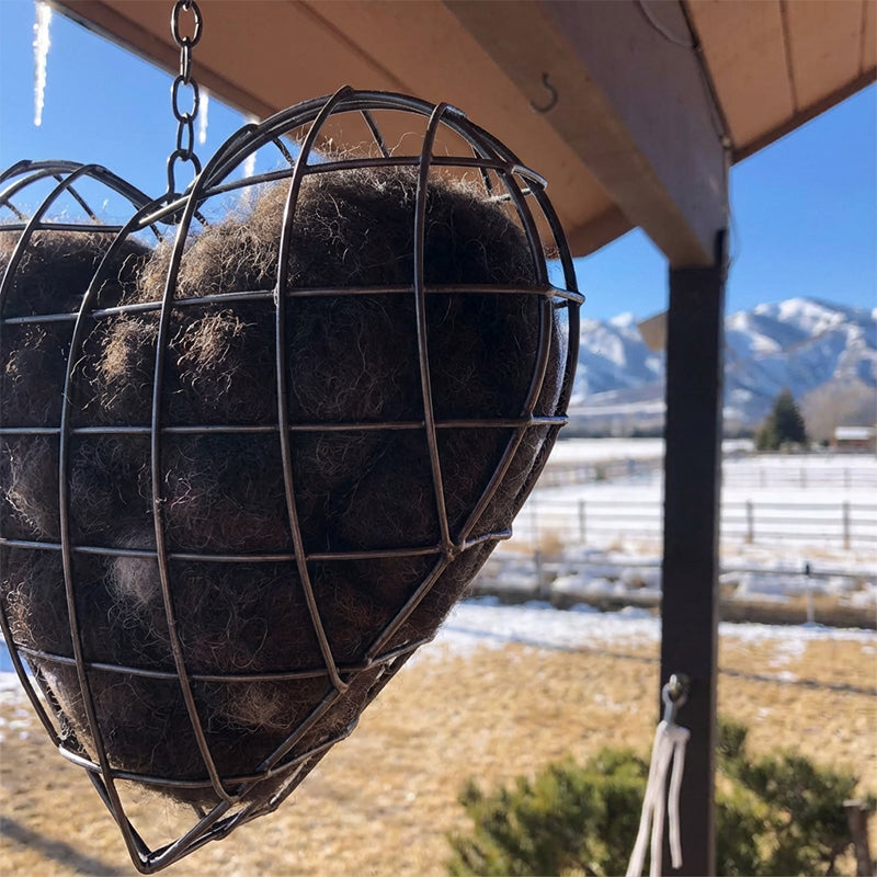 Nistmaterial Halter Eisen Herzform - Vogelnisthilfe zum Aufhängen