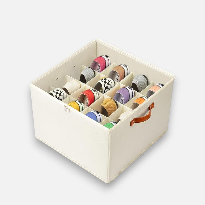 Aufbewahrungsbox mit 16 Fächern für Schals, Tücher & Accessoires