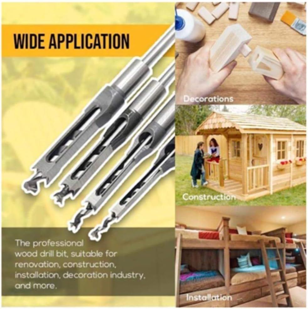 Quadratbohrer für Holz - Präzise quadratische Löcher für Bohrmaschine