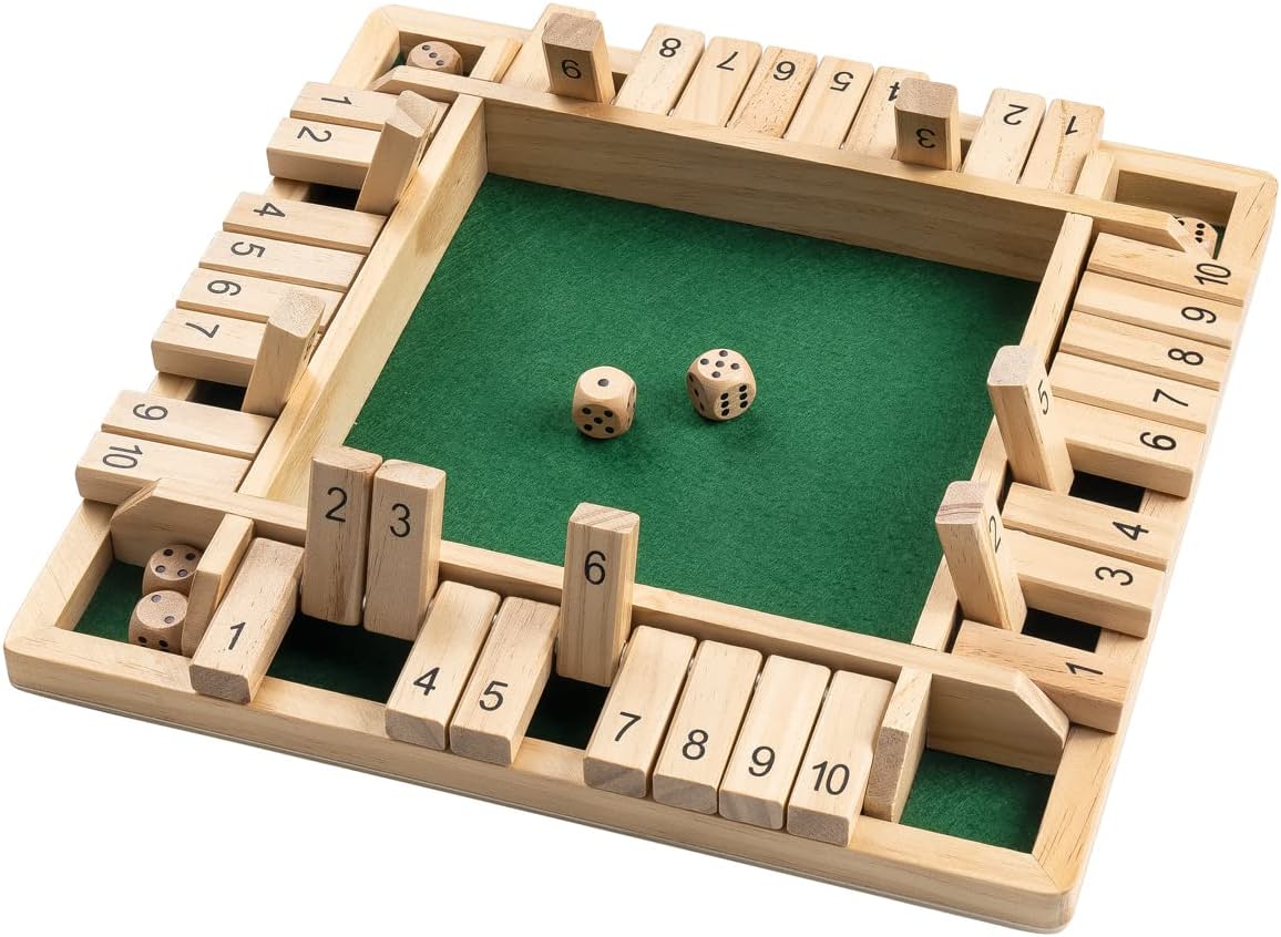 Shut The Box Würfelspiel aus Holz für Kinder und Familien
