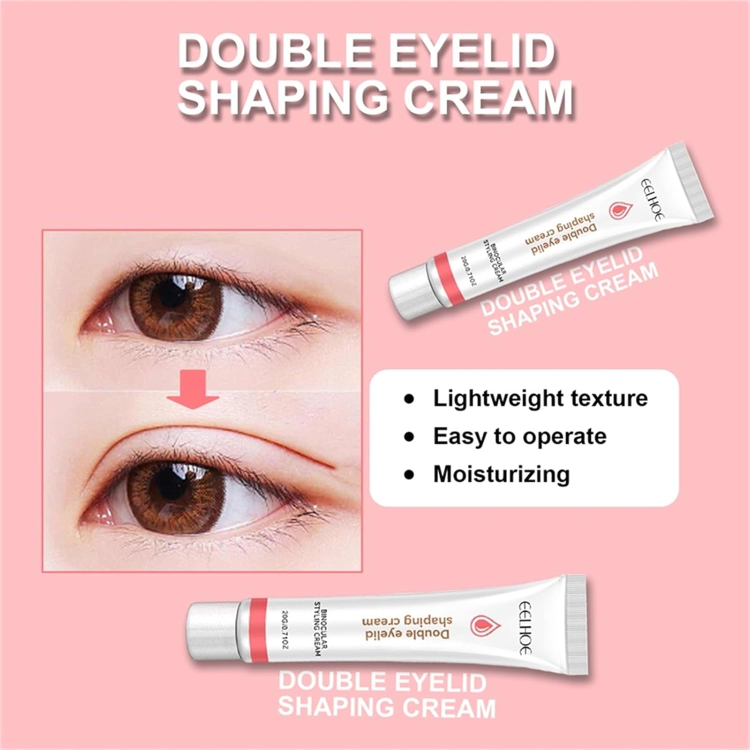 Doppel-Lid-Styling-Creme für natürliche Lidfalte - Transparent