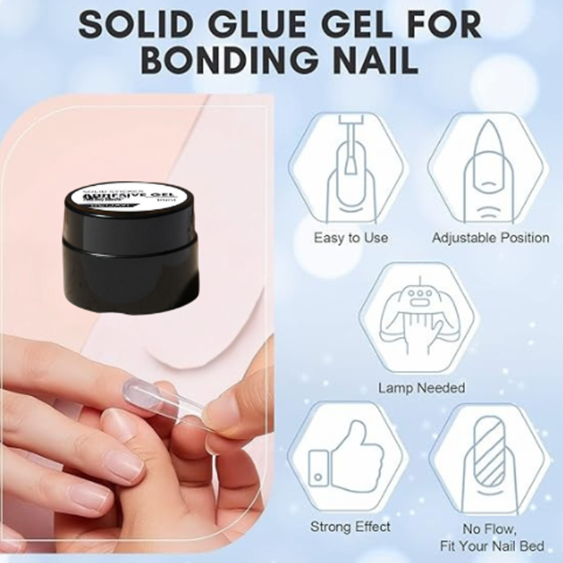 Nagelkleber für Press-On Nails - UV LED Gel starker Halt