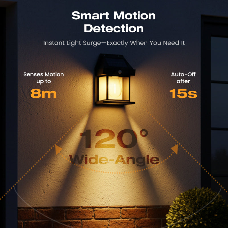 Solar Außenleuchte mit Bewegungsmelder – IP65 LED Sicherheitslicht