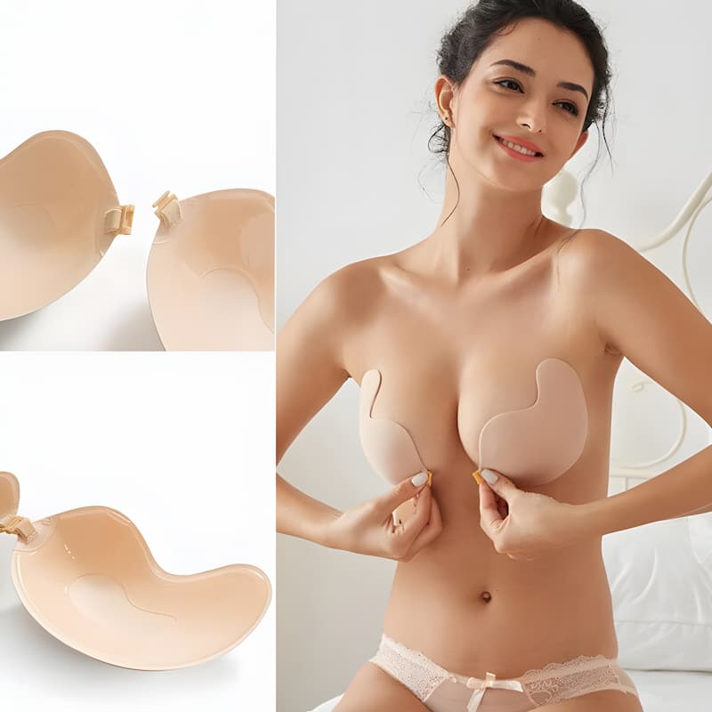 Unsichtbarer Klebe-BH Trägerfrei – Push-up Wirkung für jedes Outfit