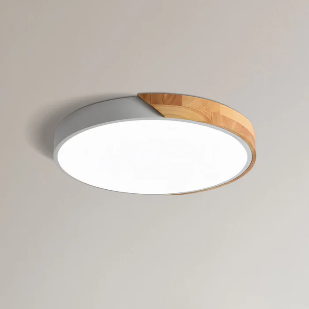 Holz-Deckenleuchte im Skandi-Stil mit LED – natürliches Designlicht