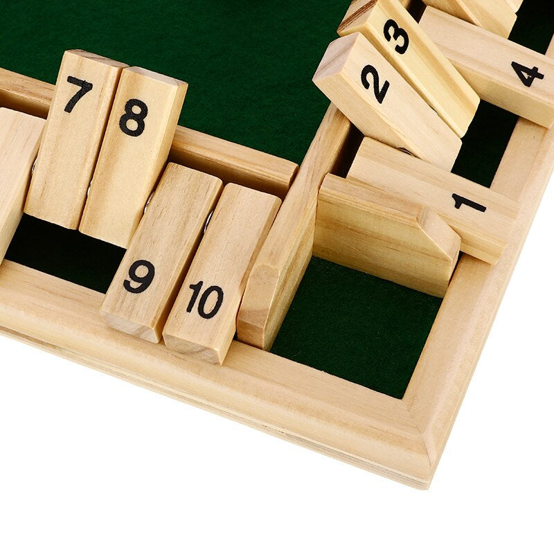 Shut The Box Würfelspiel aus Holz für Kinder und Familien