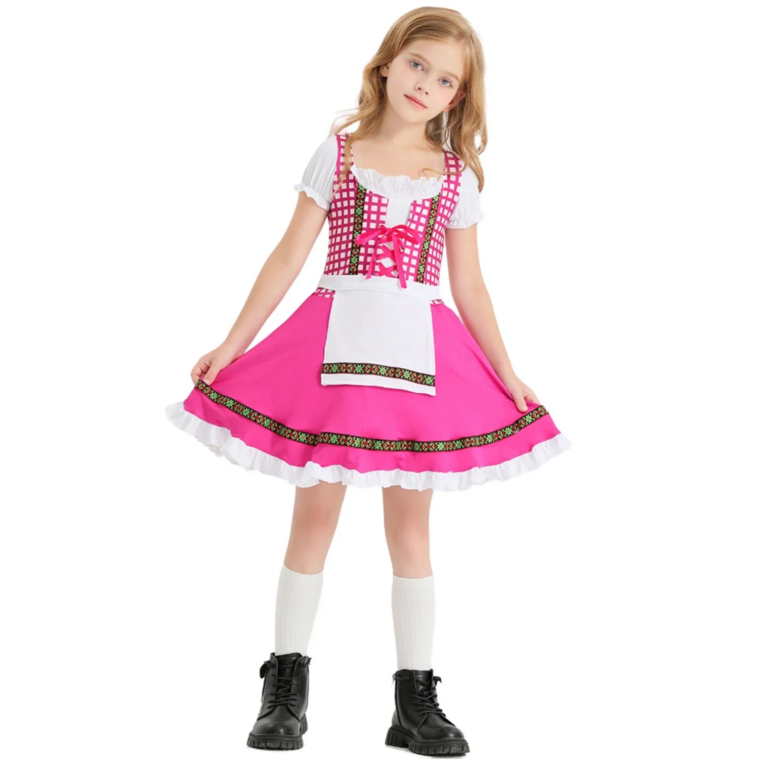 Mädchen Dirndl mit Schürze – Traditionelles Bayerisches Kinderdirndl