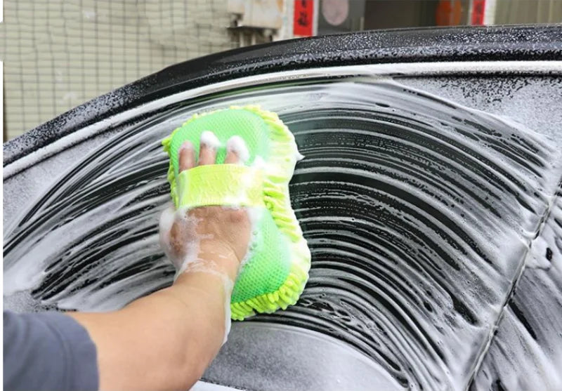 Mikrofaser Autowaschset – Komplett-Set mit Schwamm, Handschuhen & Bürsten