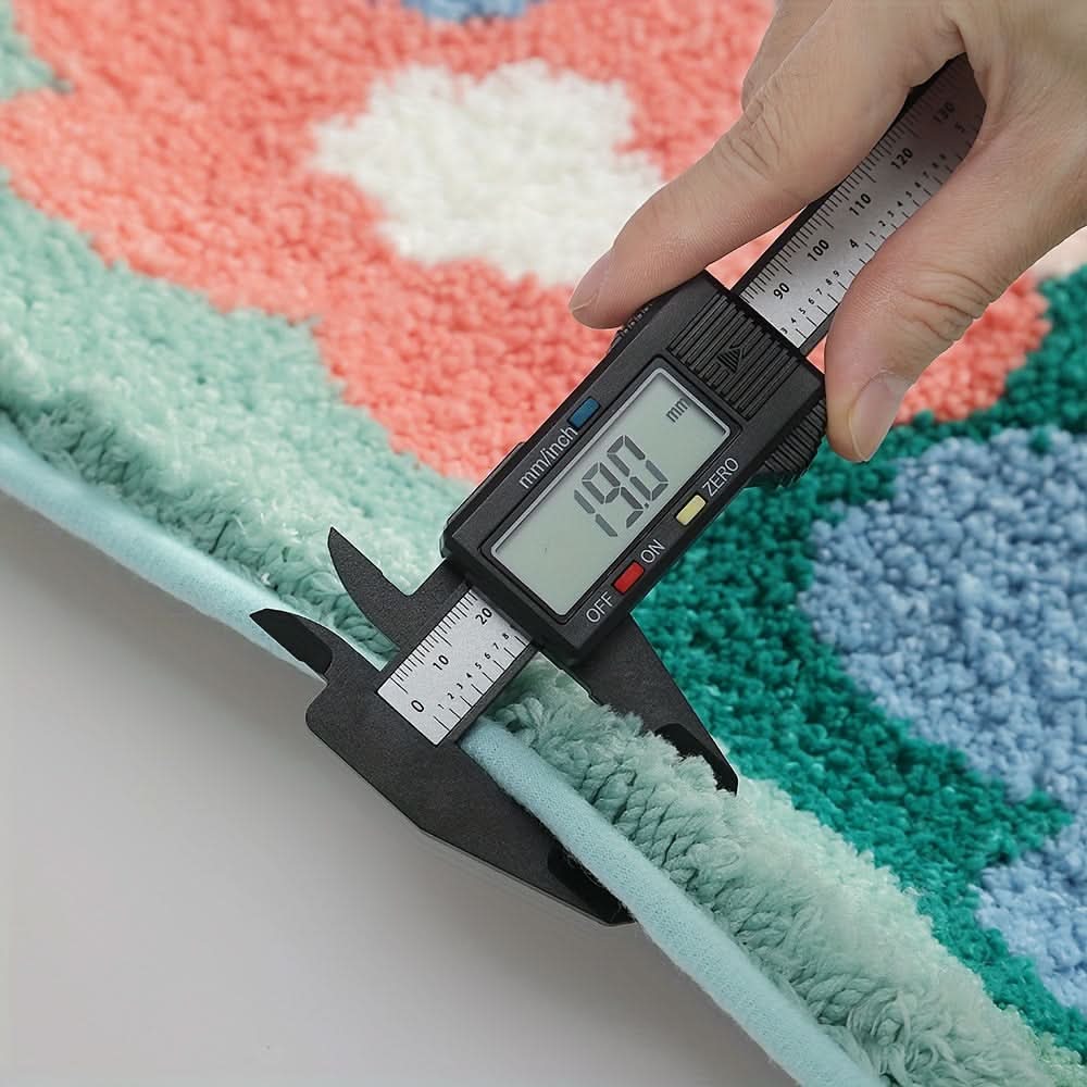 Absorbierende Badmatte mit Blumenmuster – rutschfest & weich