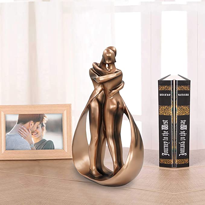 Bronze Skulptur Zwei Figuren - Deko Figur für Wohnzimmer