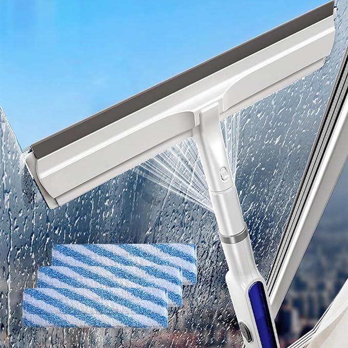 Fensterreiniger mit Teleskopstiel - Streifenfrei & Mikrofaser