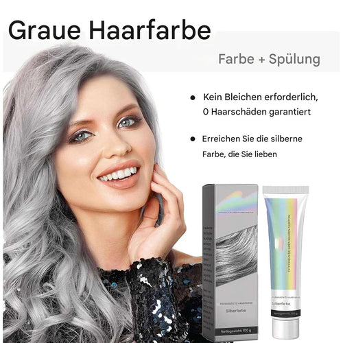 Silber Haarfarbe ohne Ammoniak - Pflegende Silberhaarfarbe für Zuhause