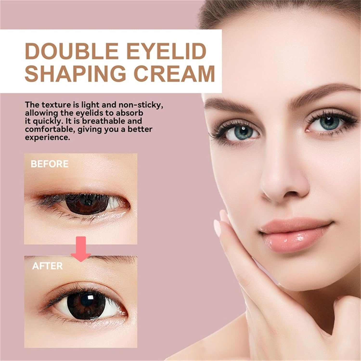 Doppel-Lid-Styling-Creme für natürliche Lidfalte - Transparent