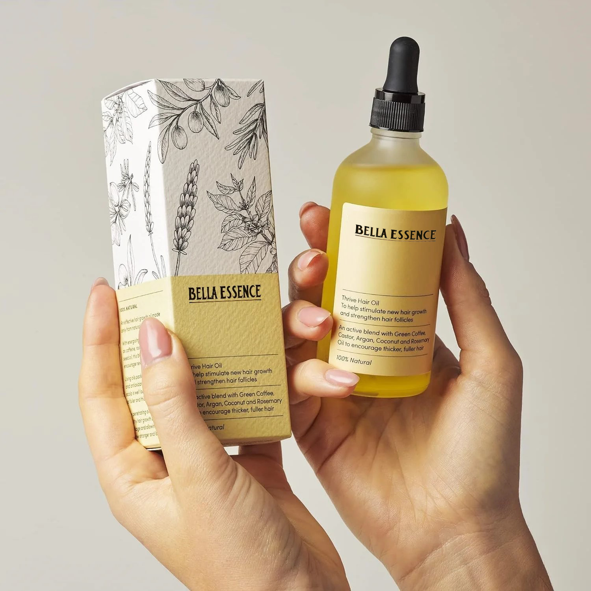 Natürliches Haaröl mit Argan & Rizinusöl für Haarwachstum
