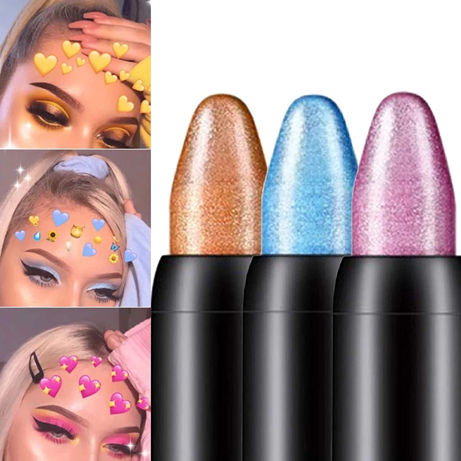 Lidschatten Stifte Set 15 Farben wasserfest cremig verblendbar