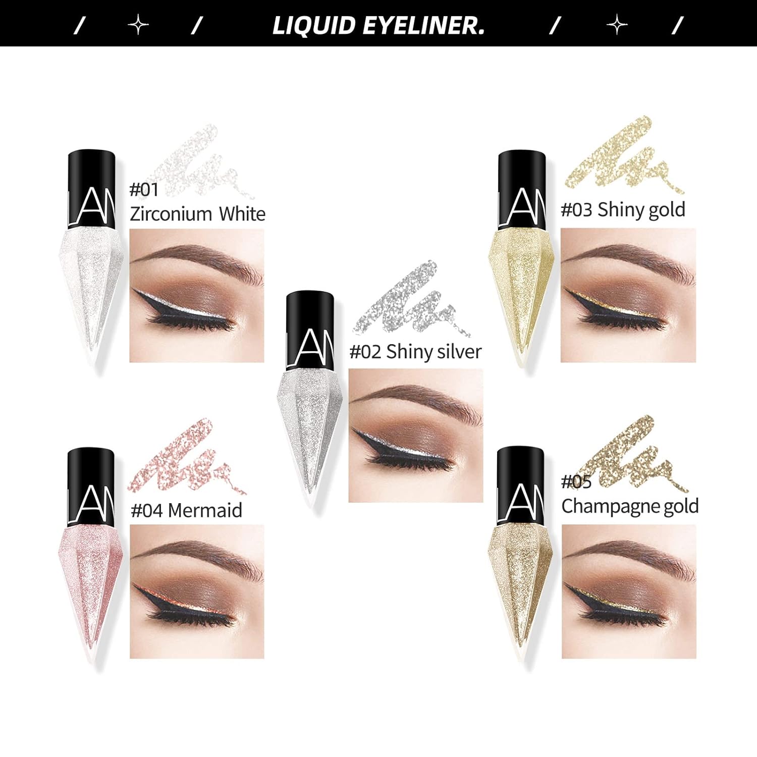 Flüssiger Eyeliner mit Perlglanz - Wasserfest & Langanhaltend