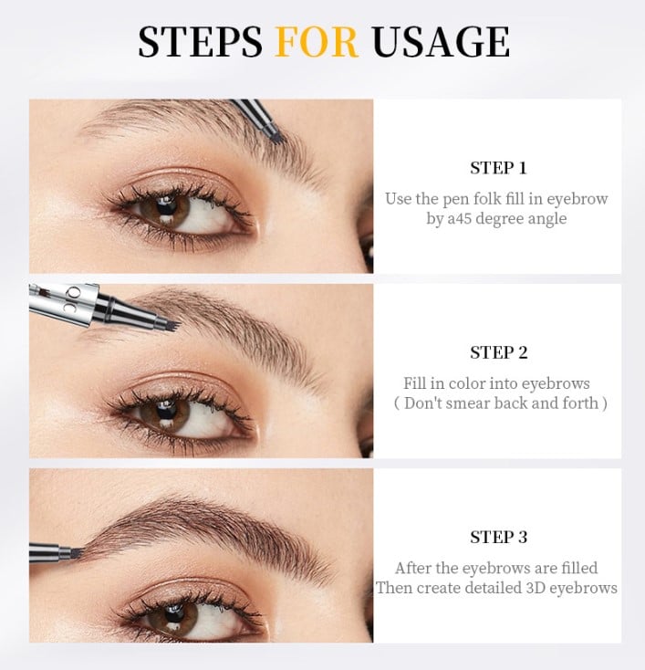 Wasserdichter Augenbrauenstift - Natürliche Augenbrauen Makeup