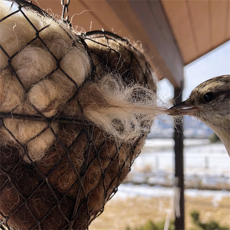 Nistmaterial Halter Eisen Herzform - Vogelnisthilfe zum Aufhängen