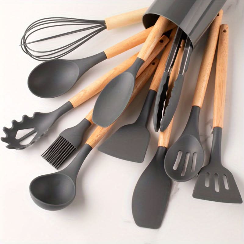 Silikon Küchenutensilien Set 12-teilig – hitzebeständig & BPA-frei