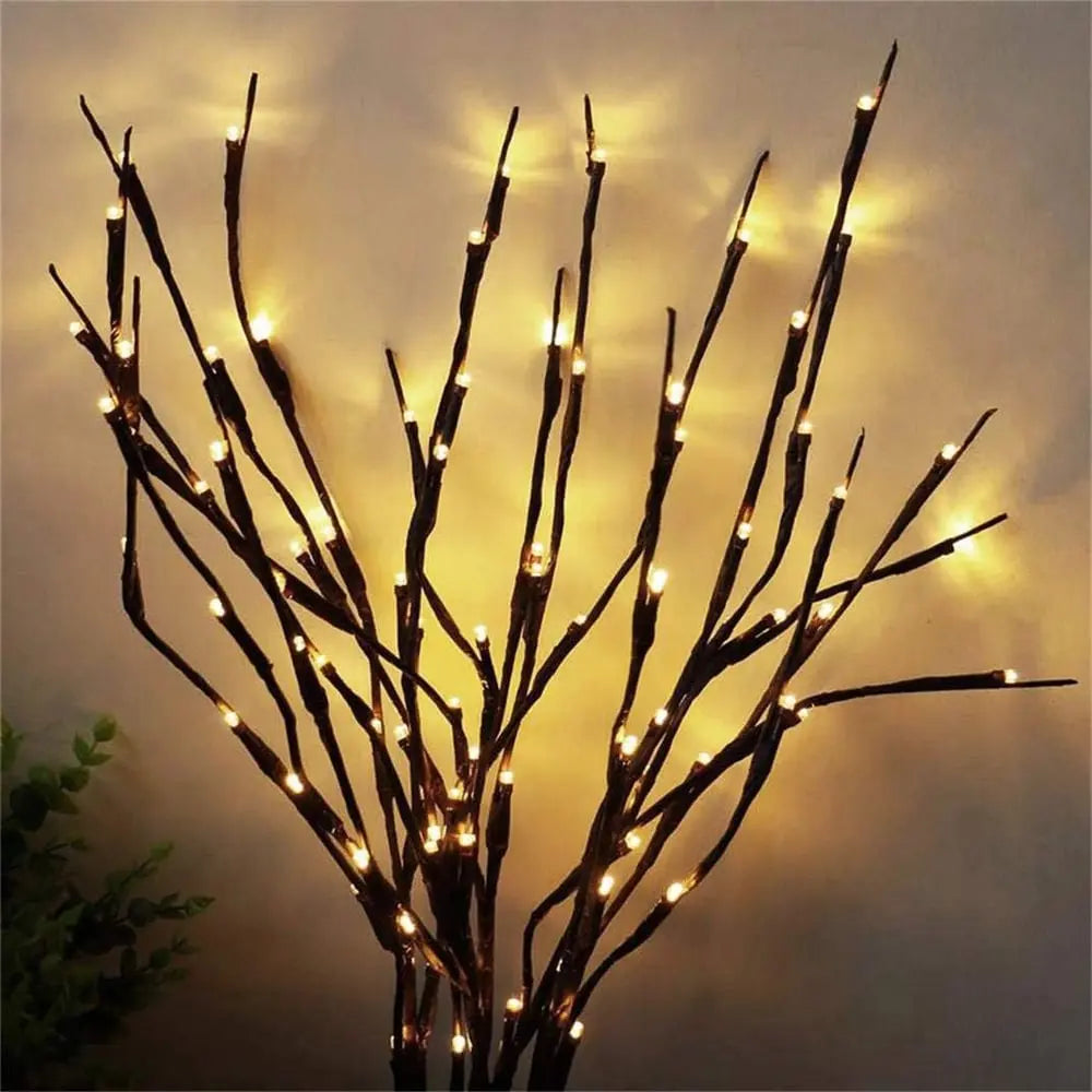LED Lichterzweige 76cm - 20 Zweige Deko Lichterkette batteriebetrieben