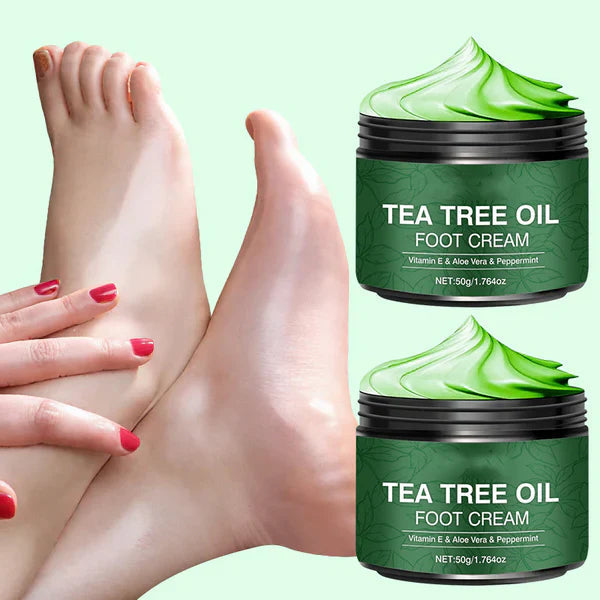 Kühlende Fußcreme mit Pfefferminze und Aloe Vera - 50g