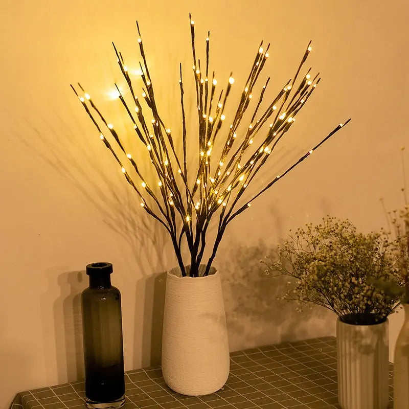 LED Lichterzweige 76cm - 20 Zweige Deko Lichterkette batteriebetrieben