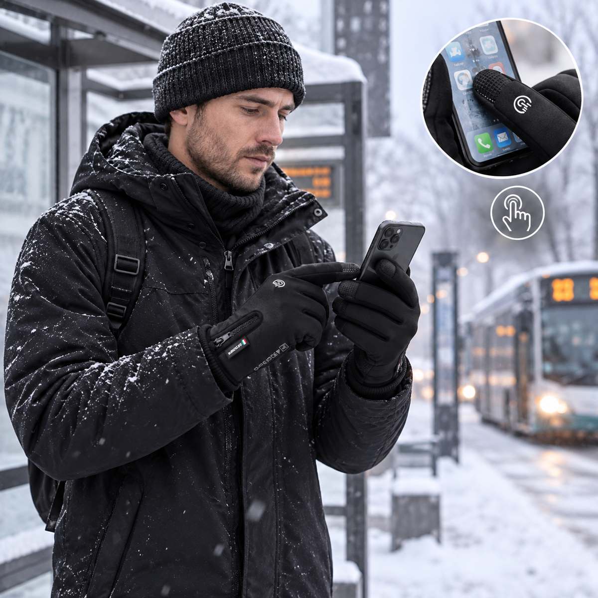 Wasserdichte Thermohandschuhe mit Touchscreen-Funktion für den Winter