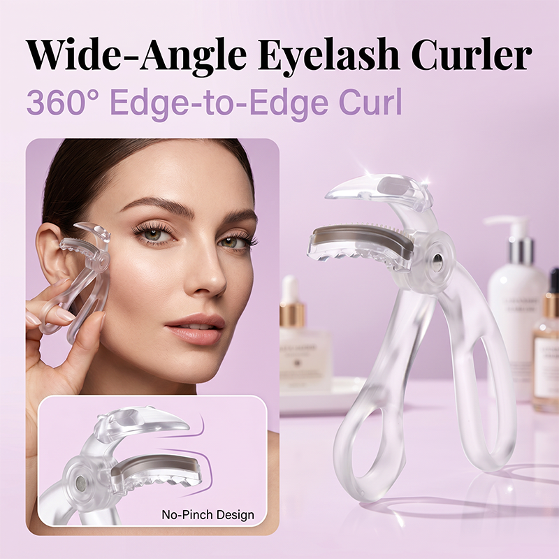 Professionelle Wimpernzange mit Silikonpolster – Rahmenloses Weitwinkel-Design