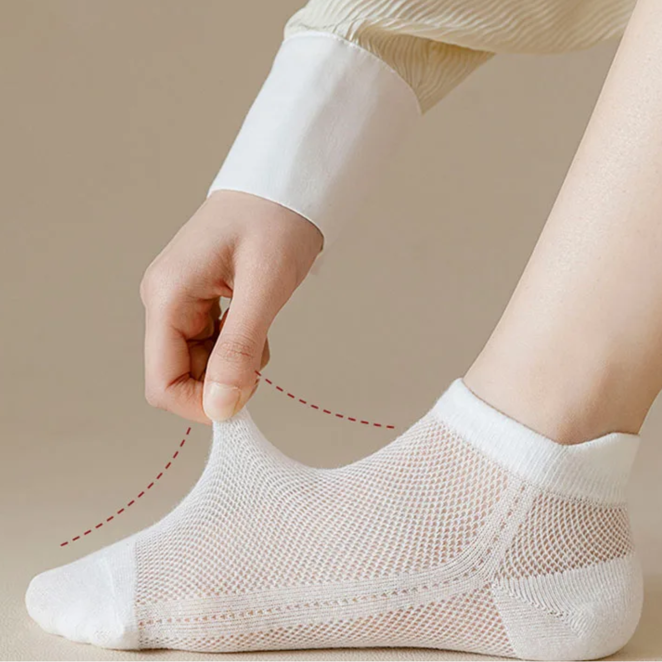 Unsichtbare Socken atmungsaktiv rutschfest für Sneaker Ballerinas