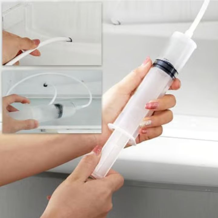 Kühlschrank Ablaufreiniger Set - Flexible Bürste mit Sprühfunktion