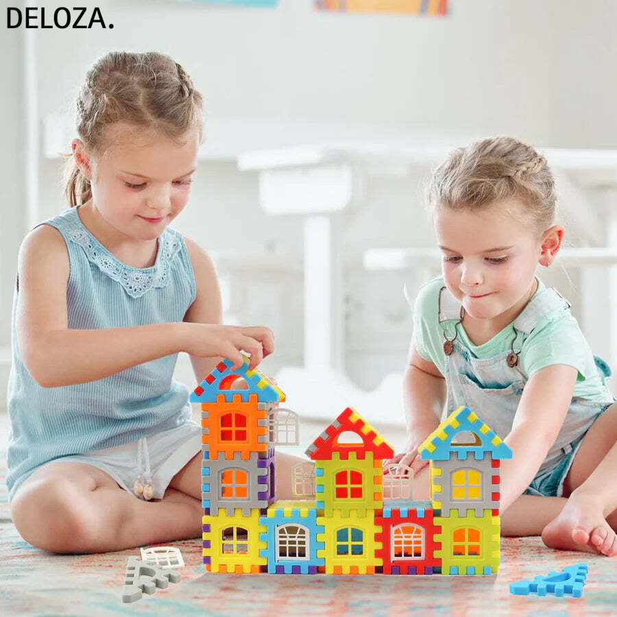 Montessori Bausteine Set für Kinder ab 3 Jahren - Lernspielzeug