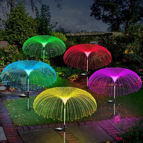 Solar Gartenleuchten Quallenform - LED Solarlampen wasserdicht
